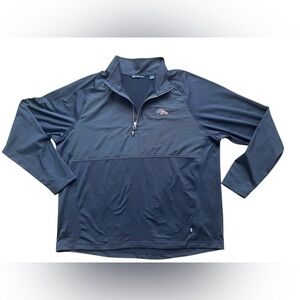 Denver Broncos Americana Cutter& Buck Men's Black Quarter-Zip Jacket size XLarge